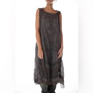 Magnolia Pearl Linen Ramie Anna Cecilie Embroidered Slip